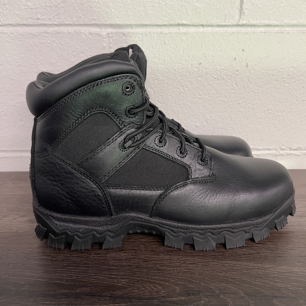 Rocky Alpha Force 6" Waterproof Composite Toe Work Boots Black Men's 11W R6004